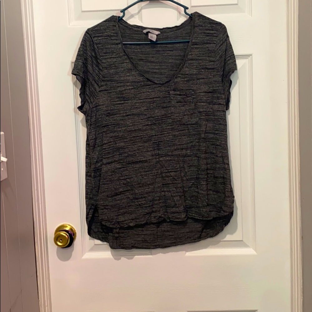 Gray and black shirt